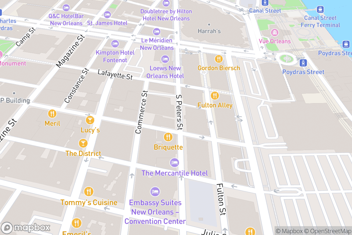 Map of The Den at Howlin' Wolf