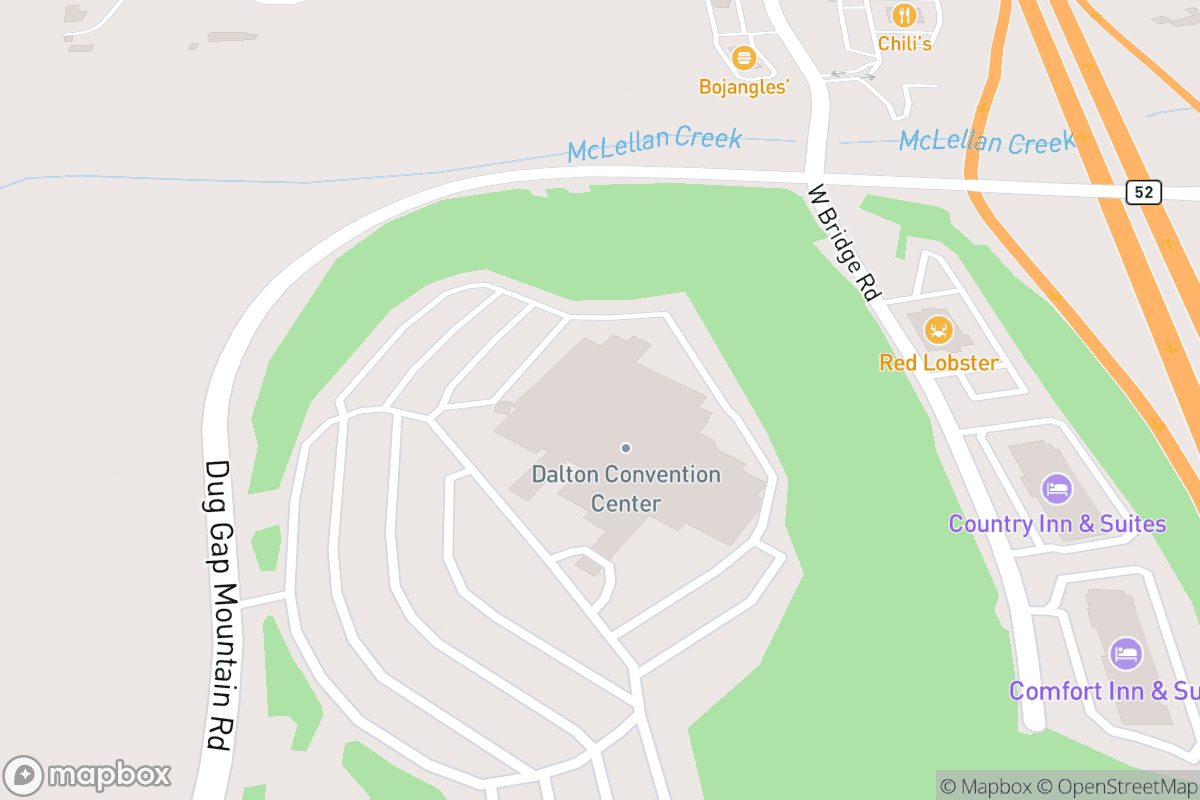 Map of Dalton Convention Center