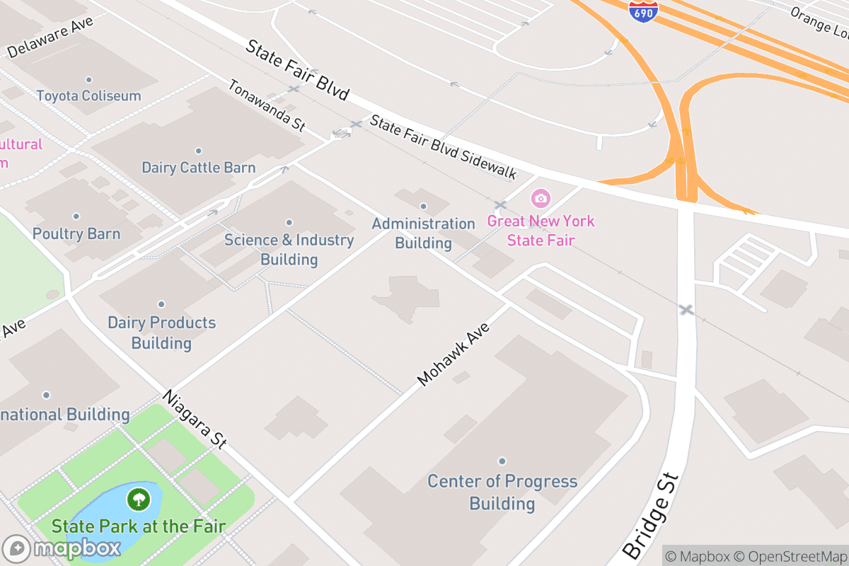 Map of Empower Federal Credit Union Amphitheater at Lakeview