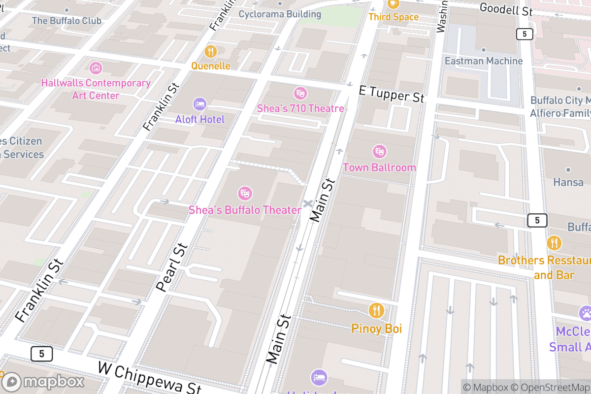 Map of Shea's Performing Arts Center