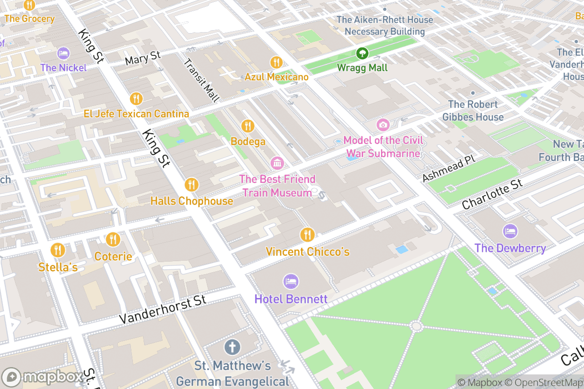 Map of The Charleston Music Hall