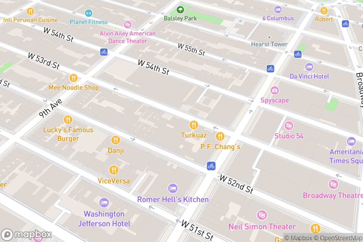 Map of Broadway Comedy Club
