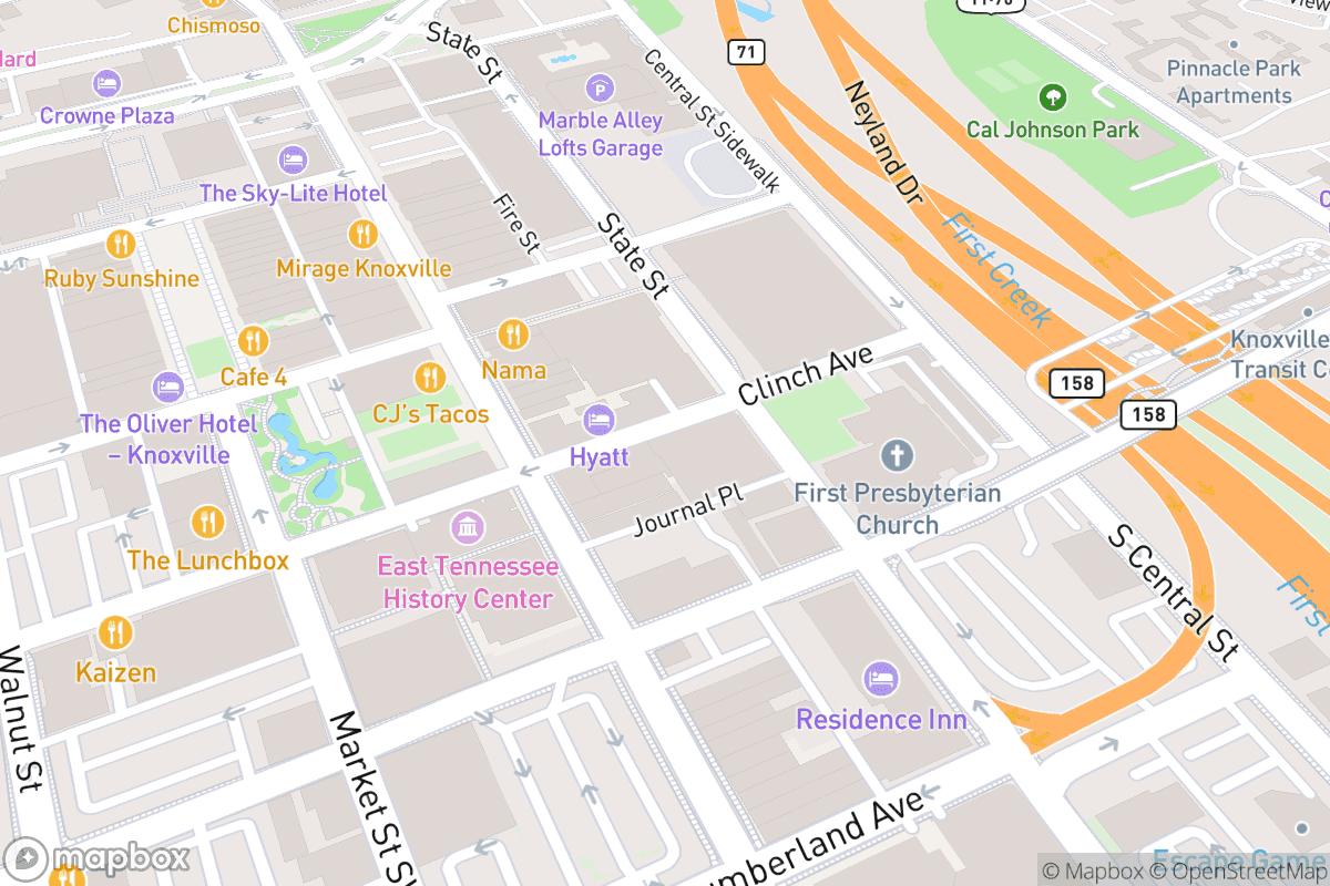 Map of Tennessee Theatre