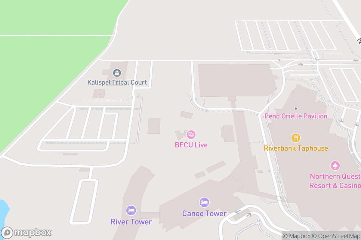 Map of BECU Live at Northern Quest