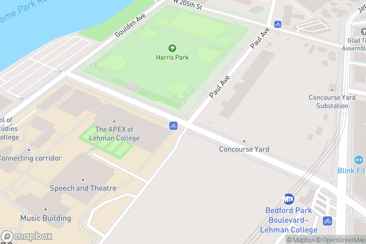Map of Lehman Center for the Performing Arts