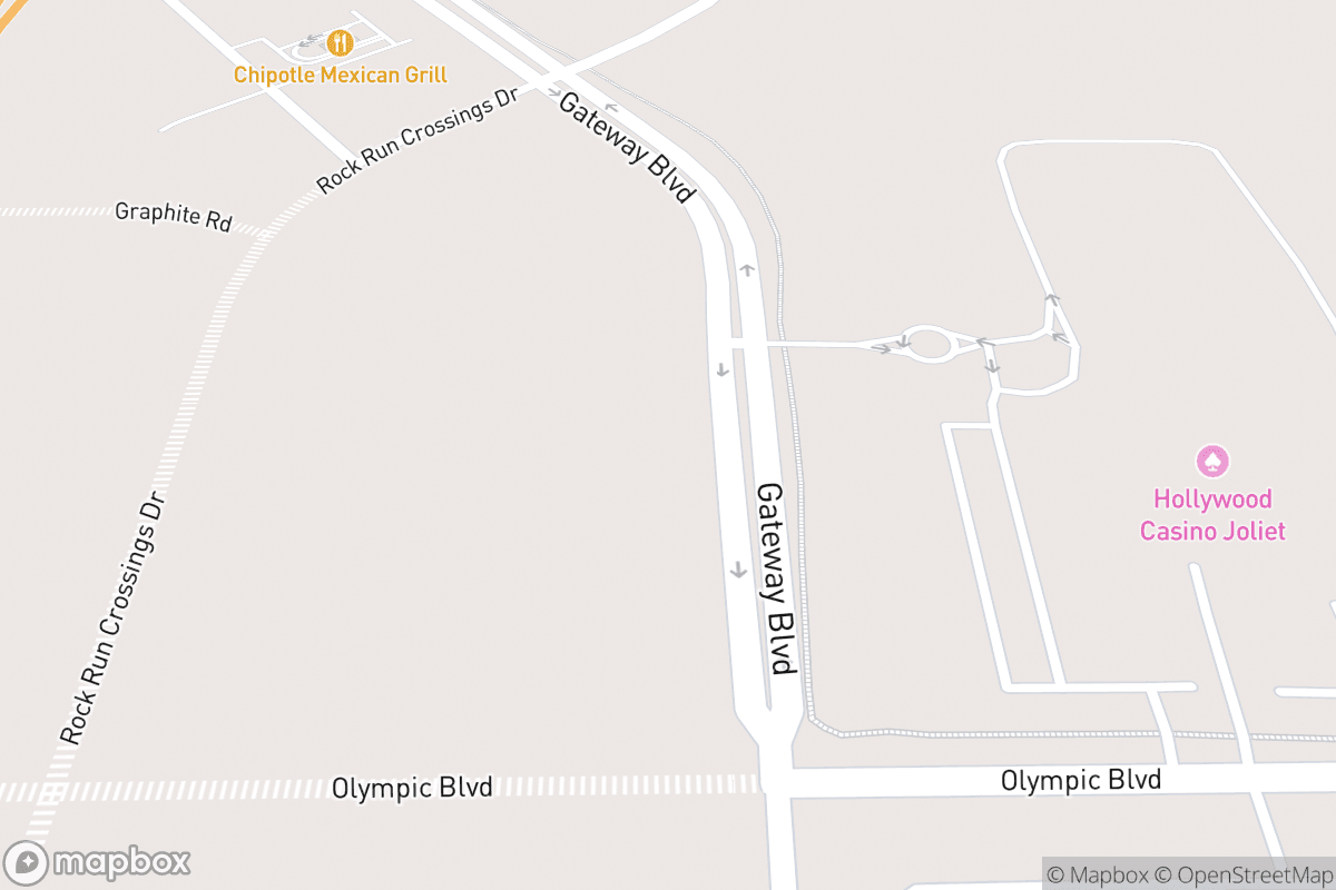 Map of Hollywood Casino Joliet