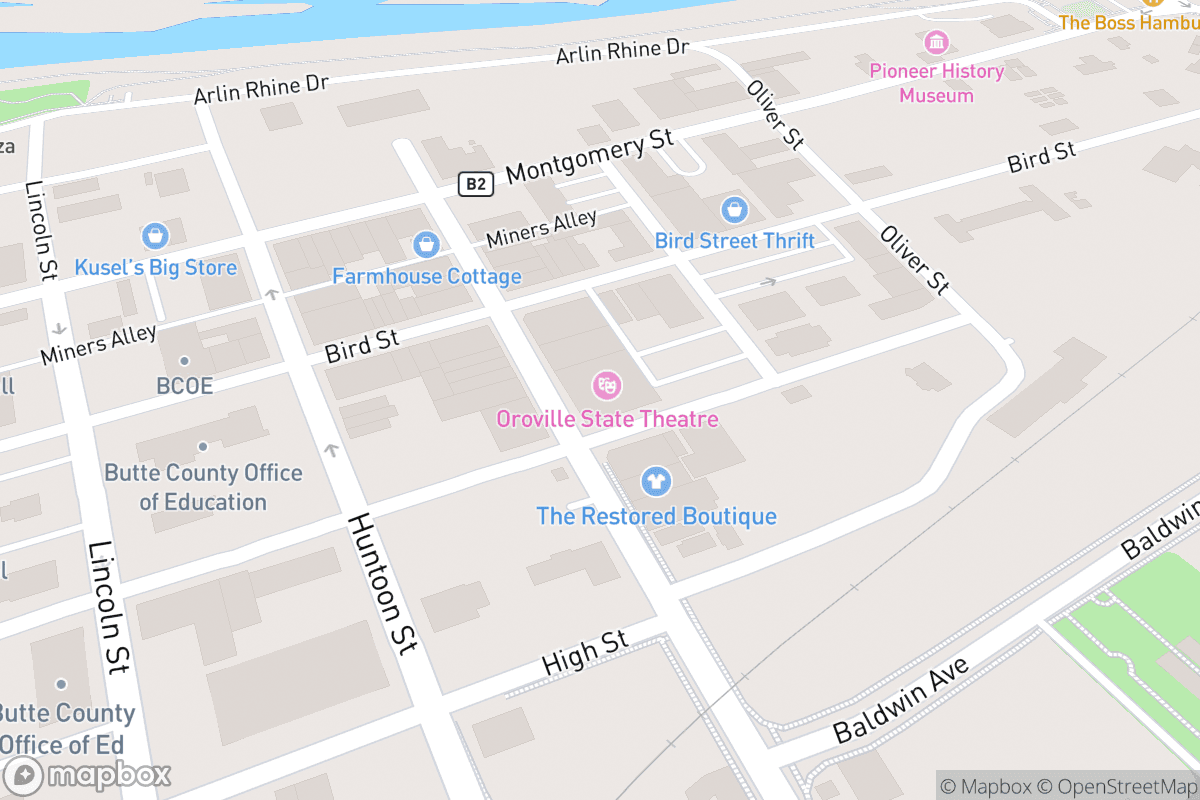 Map of Oroville State Theater