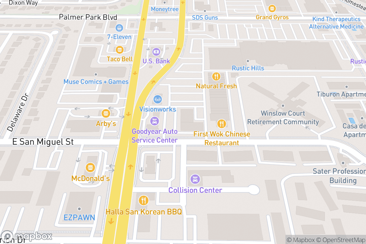 Map of Loonee’s Comedy Corner