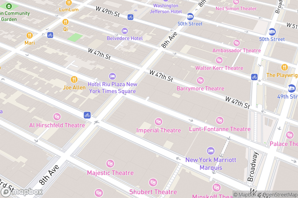 Map of Sony Hall