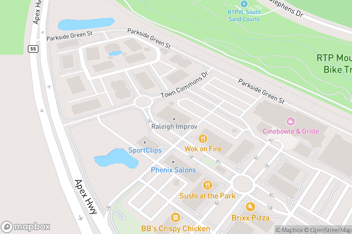 Map of Raleigh Improv