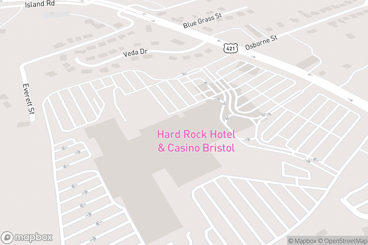 Map of Hard Rock Live Bristol