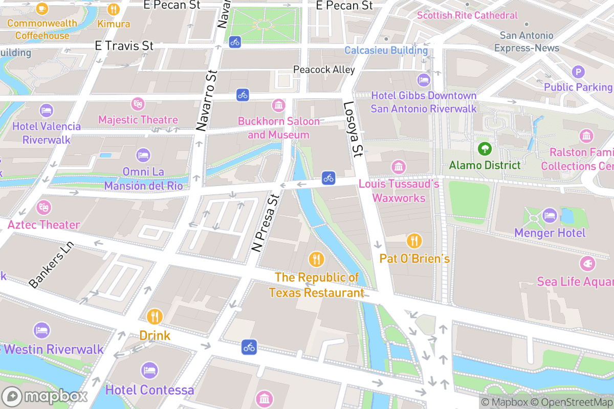 Map of H-E-B Performance Hall