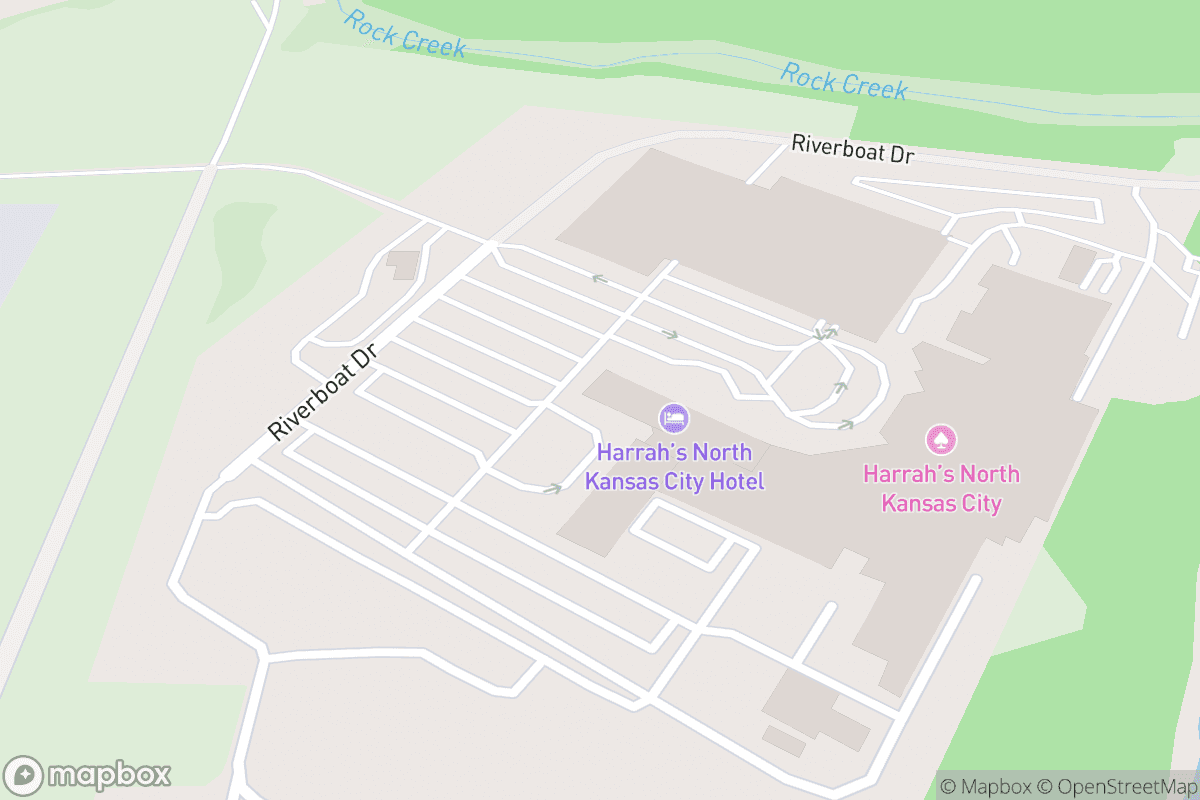 Map of VooDoo at Harrah's Kansas City