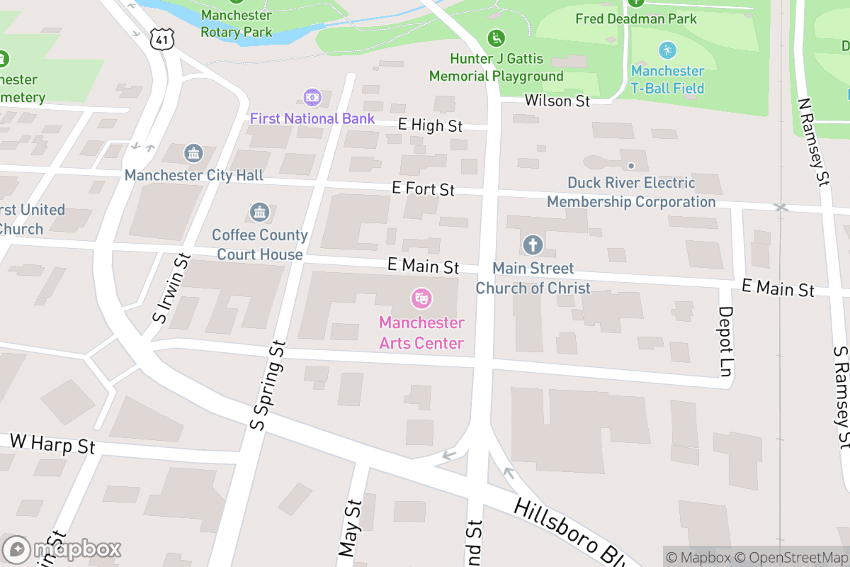 Map of Manchester Arts Center