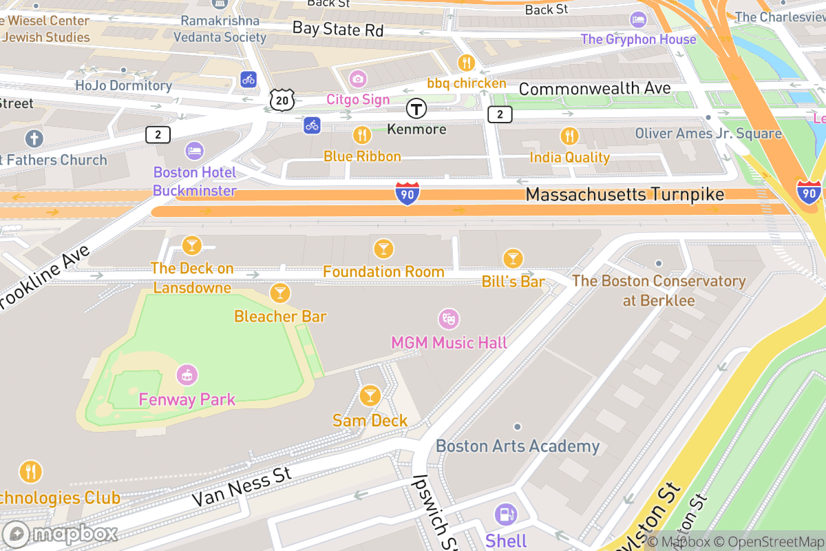 Map of Citizens House of Blues Boston