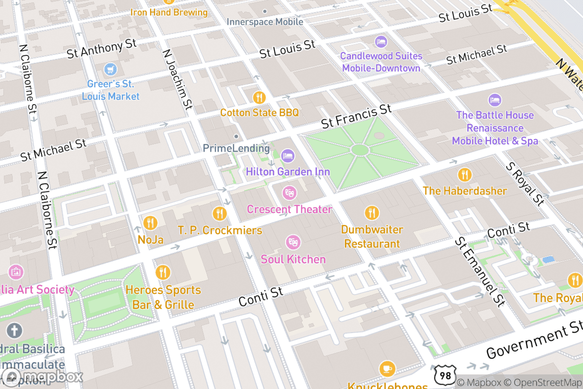 Map of Crescent Theater 