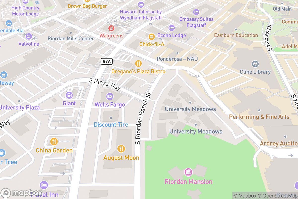 Map of Orpheum Theater - Flagstaff