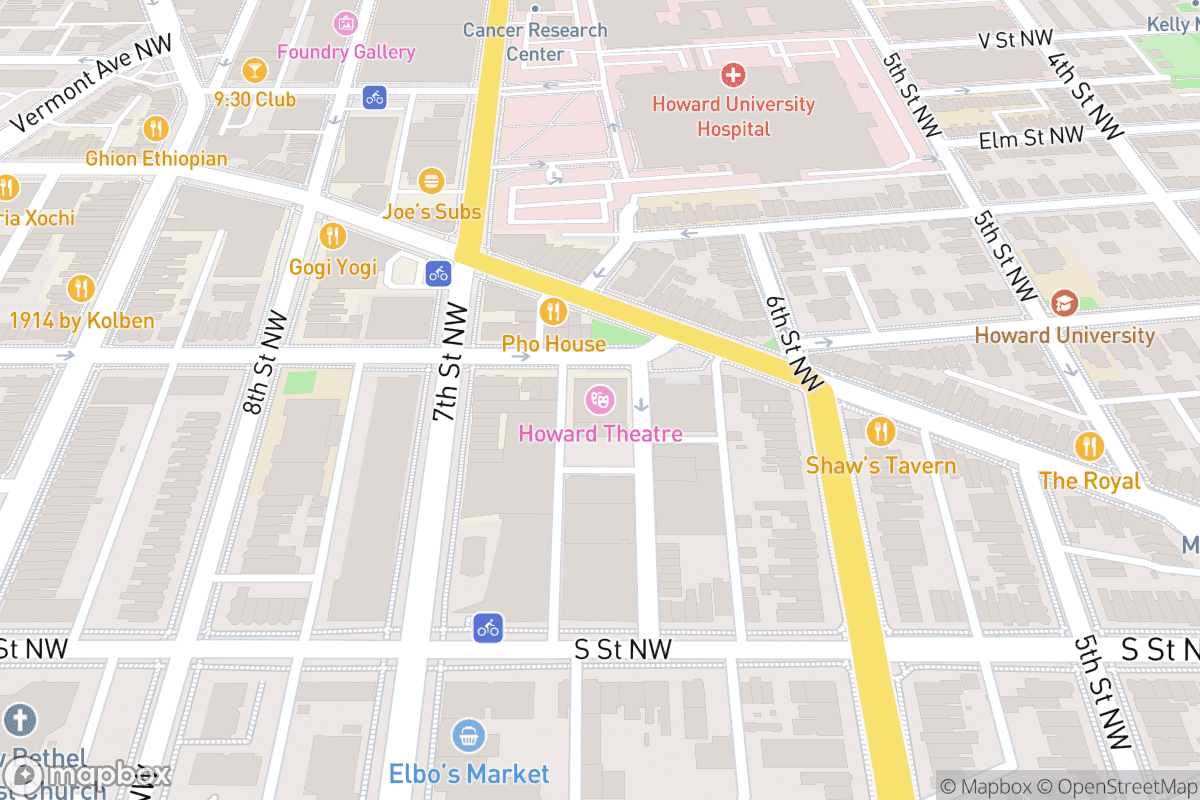 Map of Howard Theatre