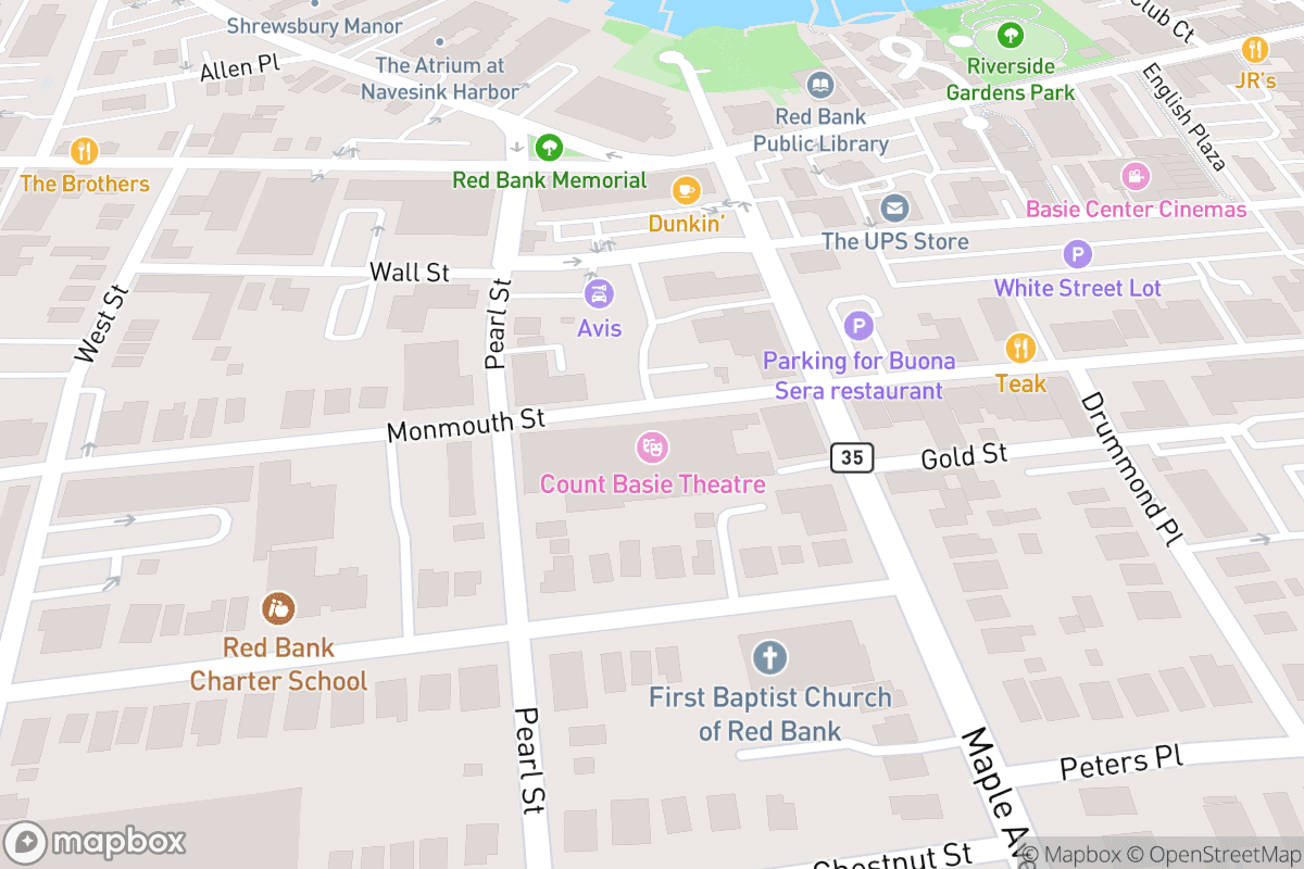 Map of The Vogel at Count Basie Center for the Arts