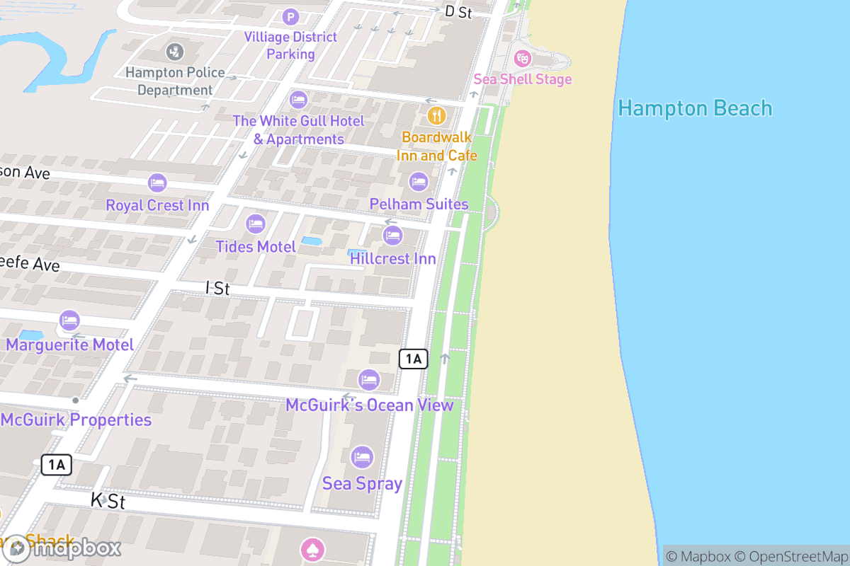 Map of Hampton Beach Casino Ballroom