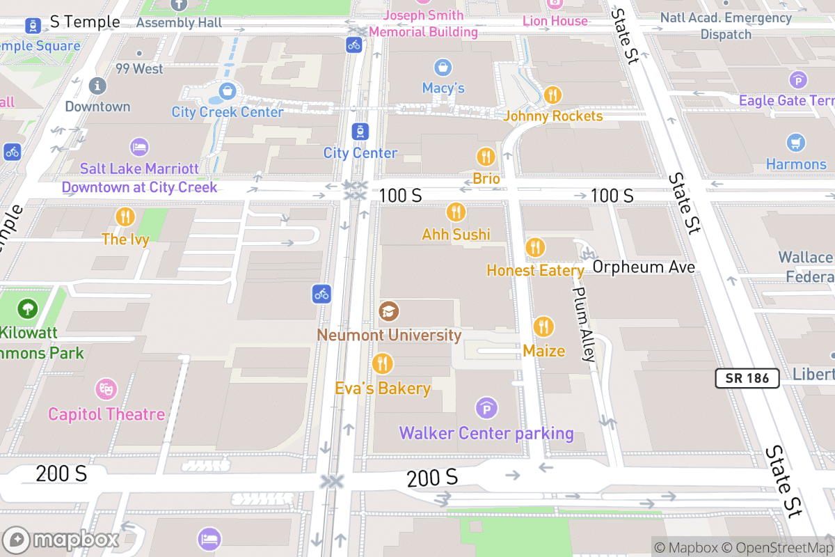 Map of Eccles Theater