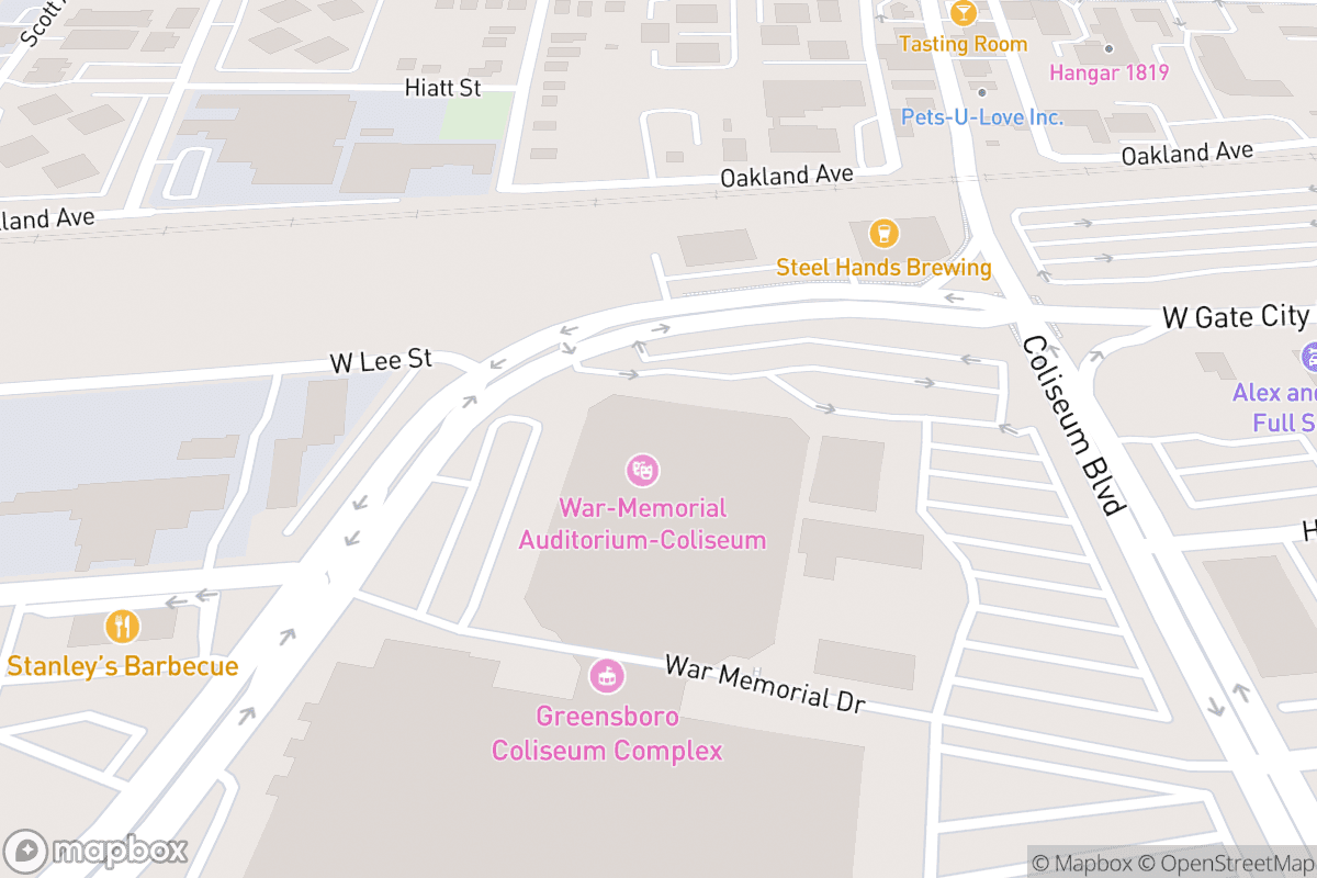 Map of First Horizon Coliseum