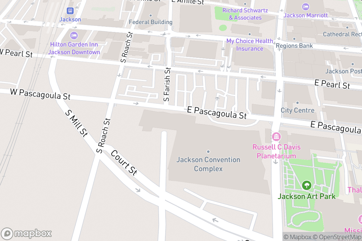 Map of Jackson Convention Complex
