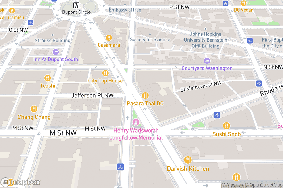 Map of Improv Comedy Club- DC