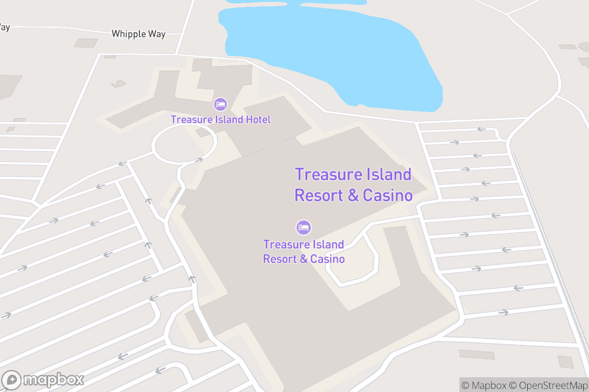 Map of Treasure Island Amphitheater