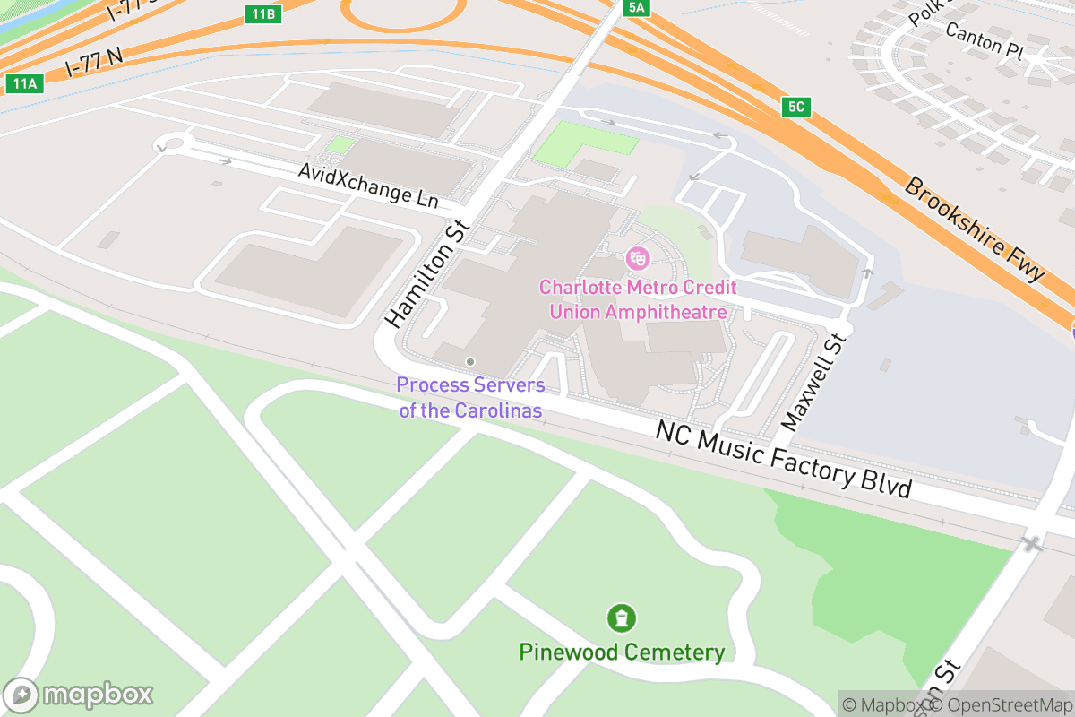 Map of The Fillmore Charlotte