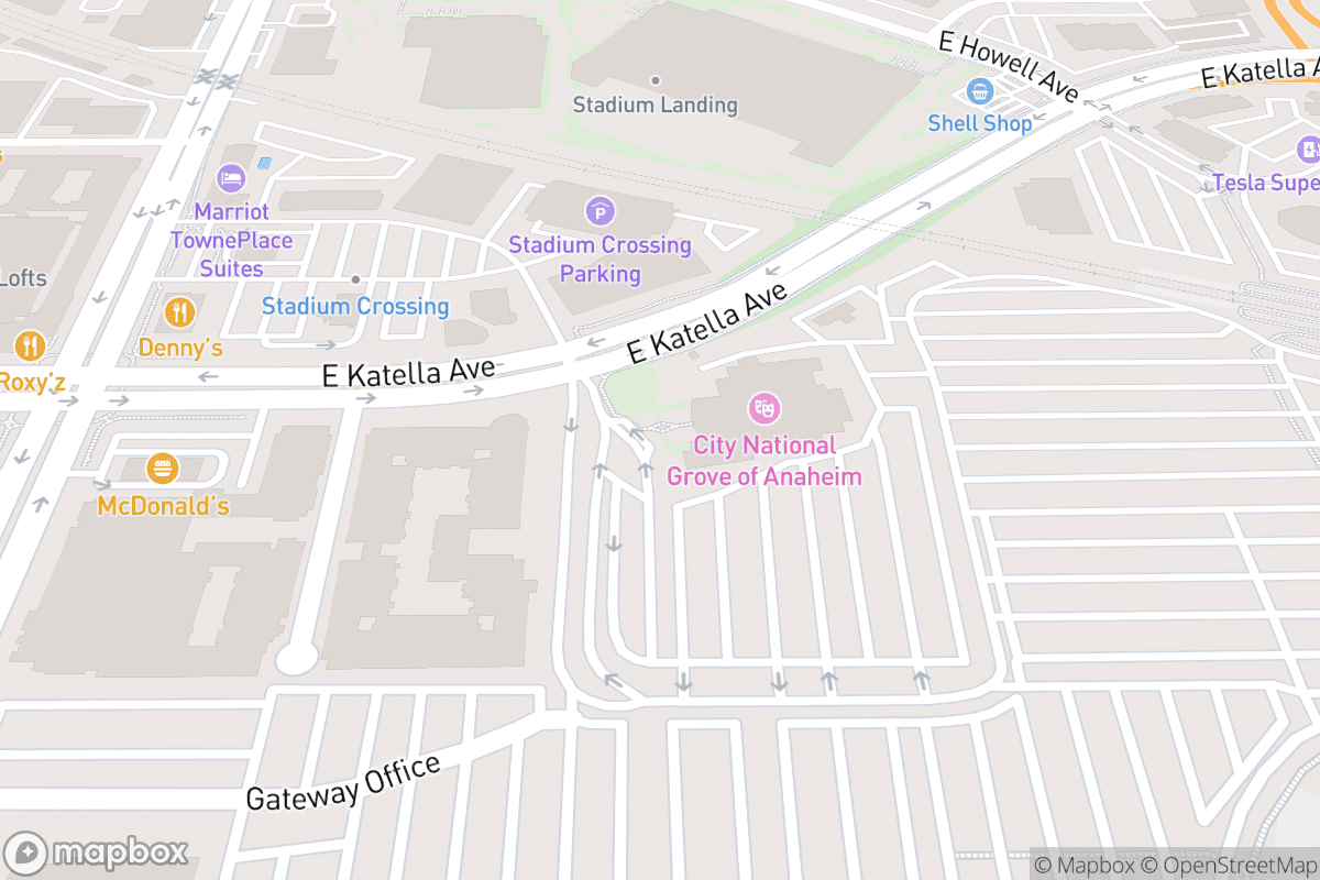 Map of Grove of Anaheim