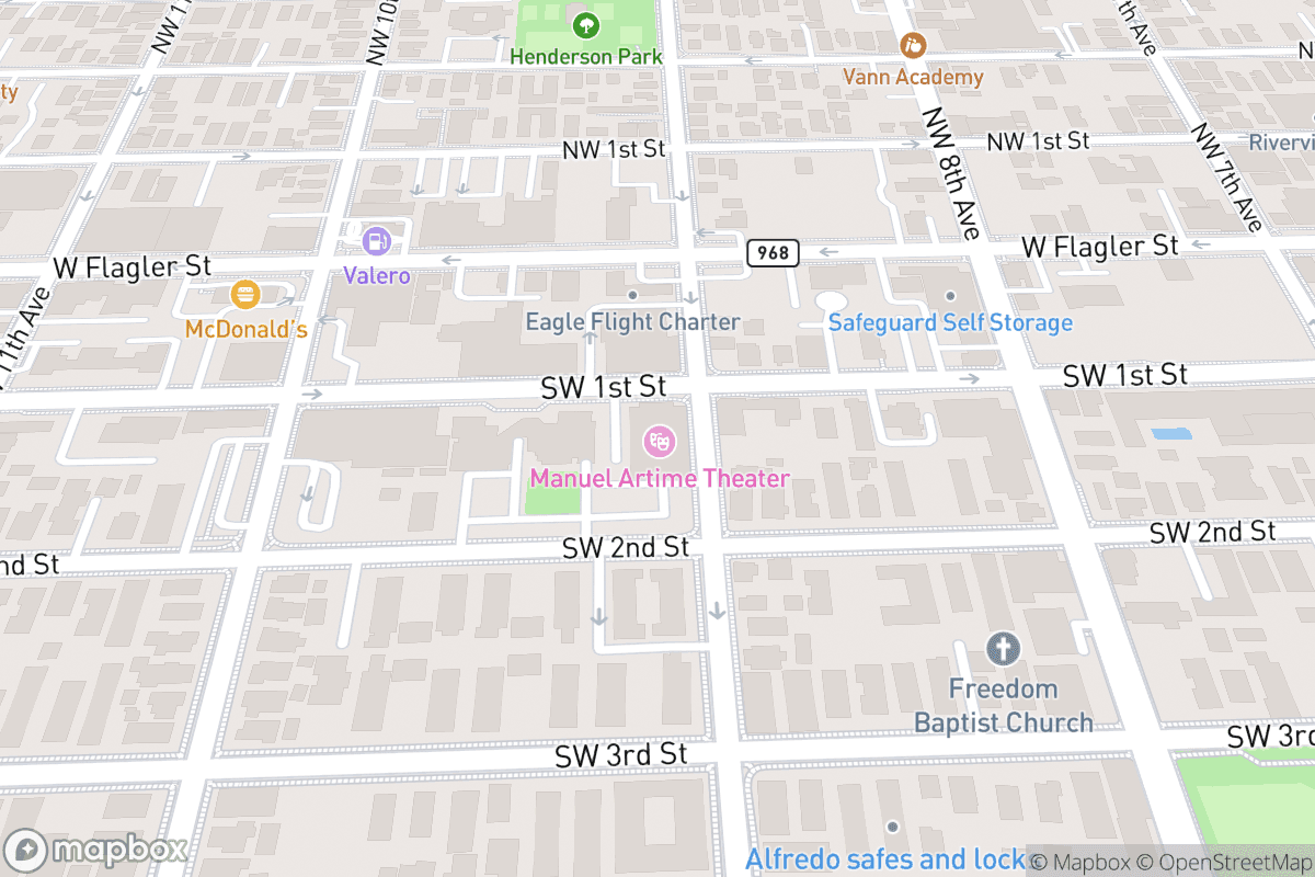 Map of Manuel Artime Theater