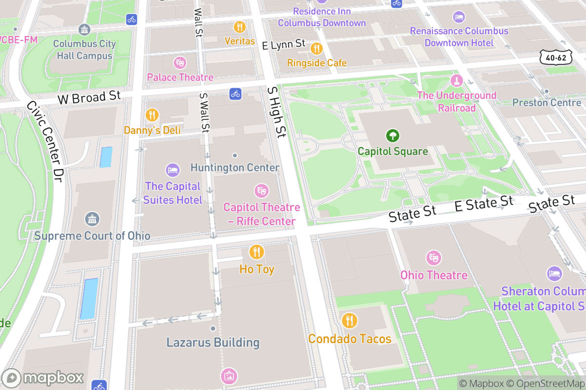 Map of Speaker Jo Ann Davidson Theatre (formerly Capitol Theatre)