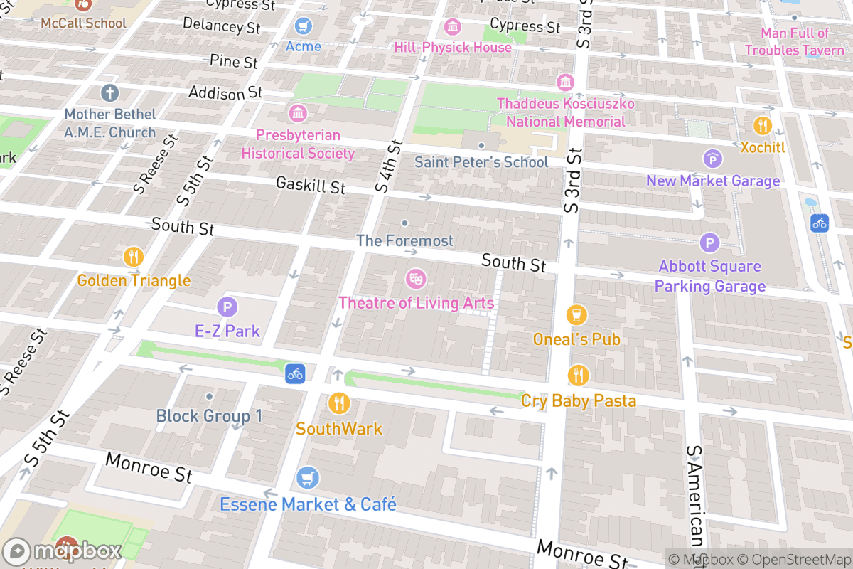 Map of Theatre of Living Arts