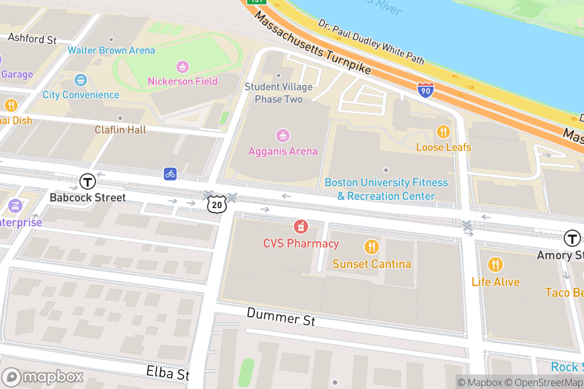 Map of Agganis Arena