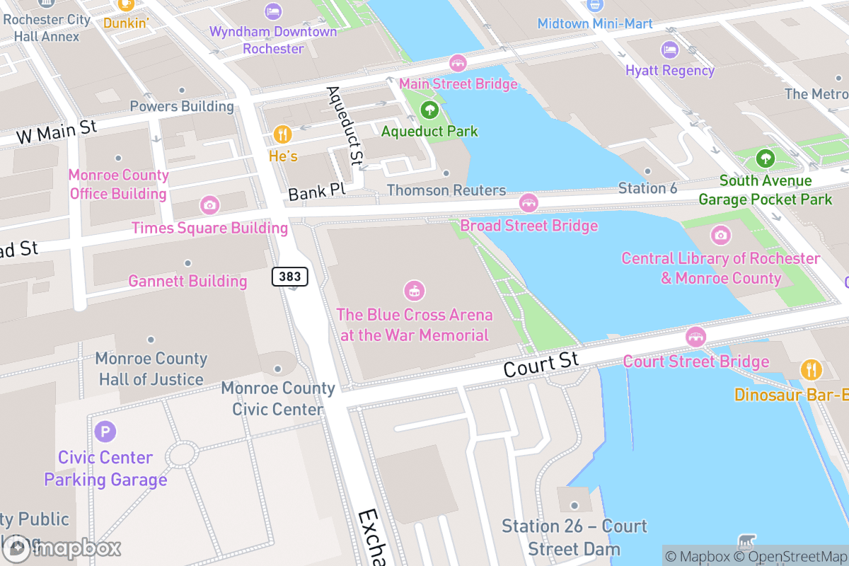 Map of Blue Cross Arena