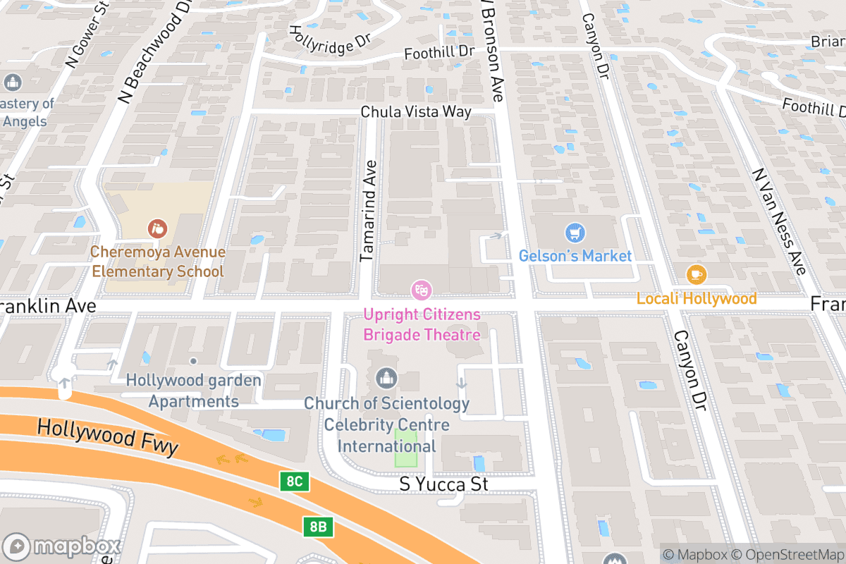 Map of Upright Citizens Brigade Theatre