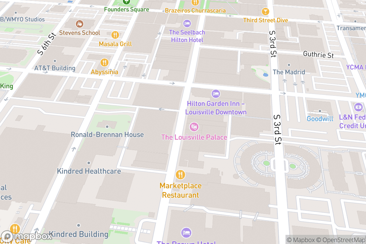 Map of The Louisville Palace