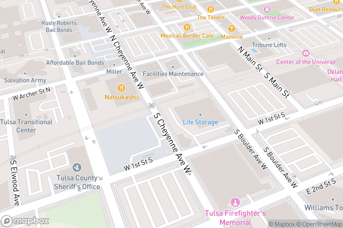 Map of Tulsa Theater