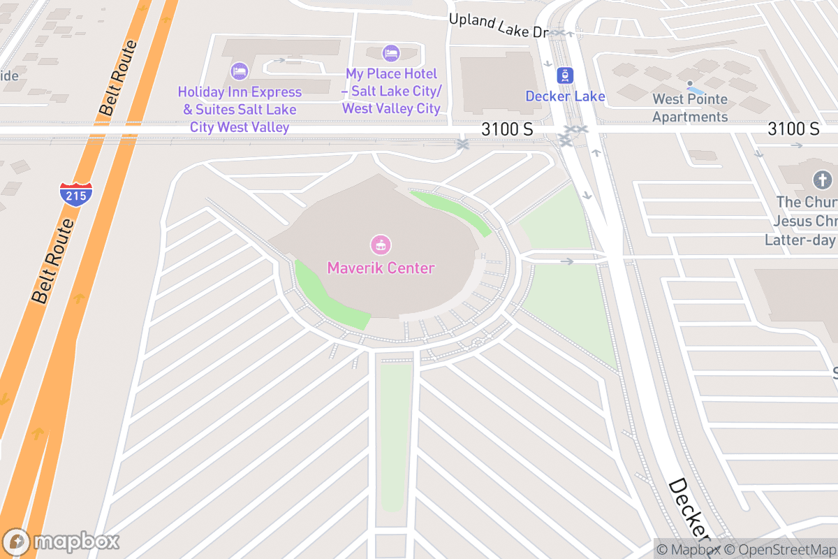 Map of Canyon View Credit Union Stage at Maverik Center