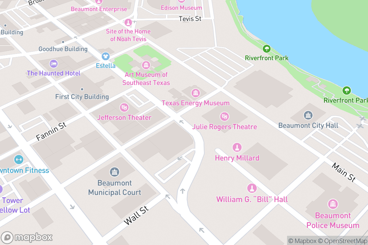 Map of Julie Rogers Theatre