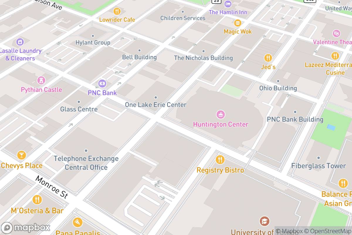 Map of Huntington Center