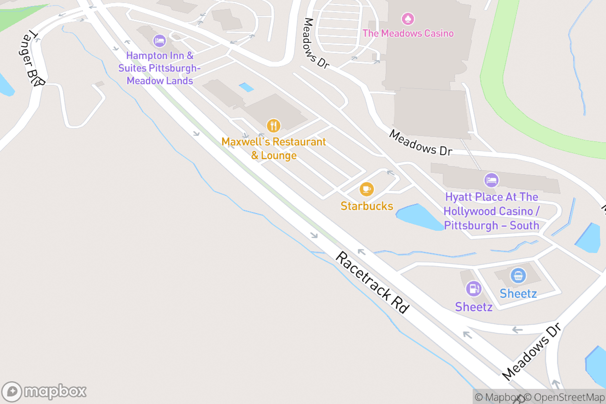 Map of Hollywood Casino at The Meadows
