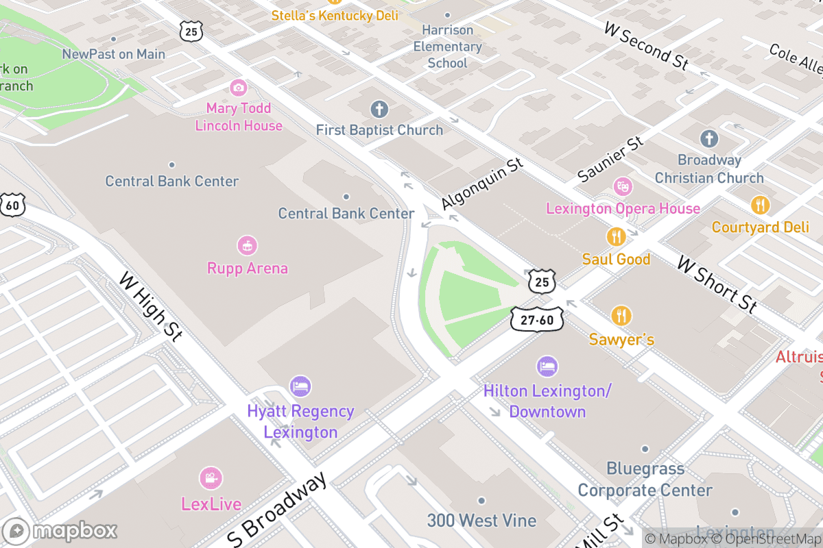 Map of Rupp Arena