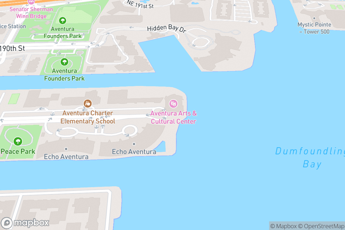 Map of Aventura Arts & Cultural Center