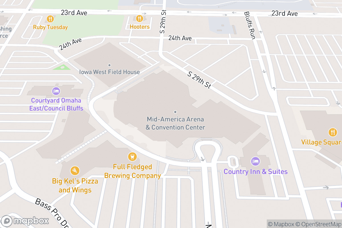 Map of Mid-America Center