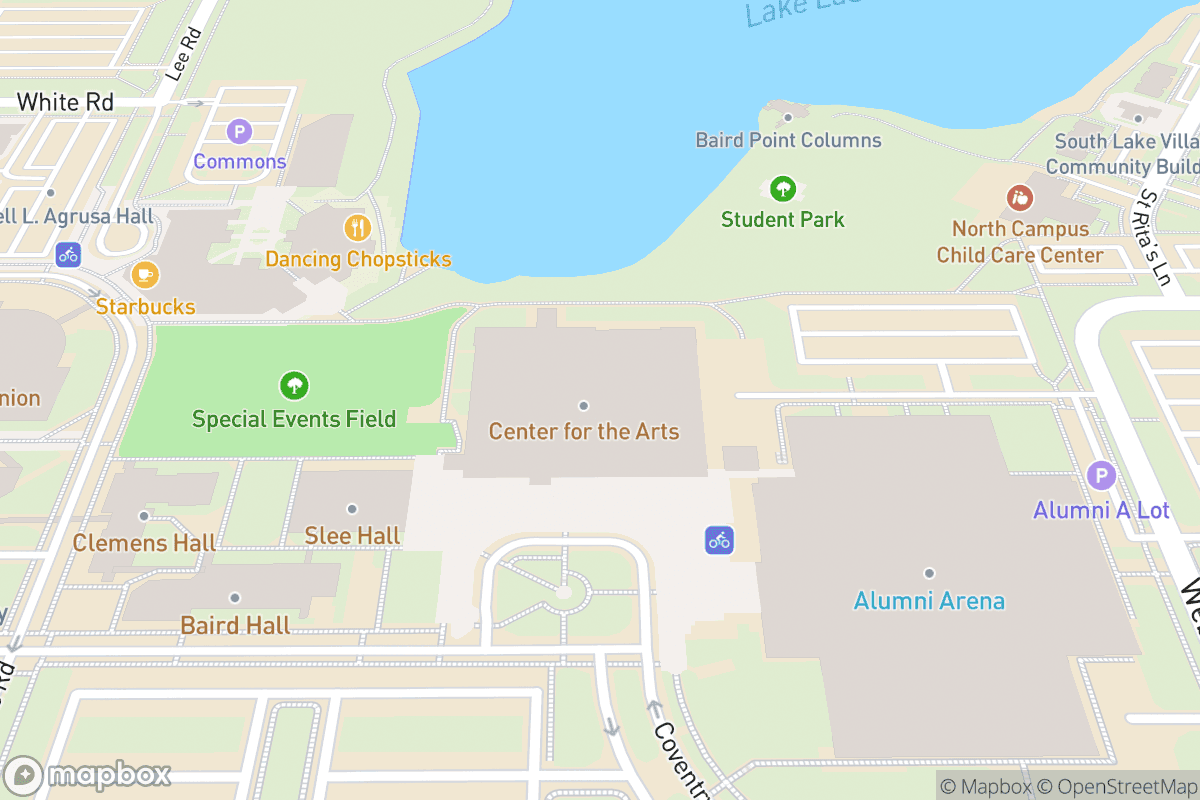 Map of UB Center for the Arts - Mainstage Theatre