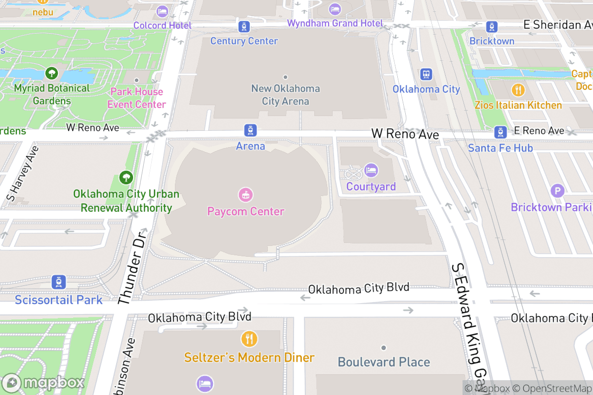 Map of Paycom Center