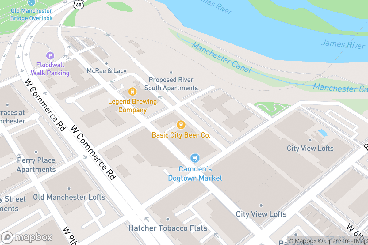 Map of Basic City Beer Co. Southside RVA