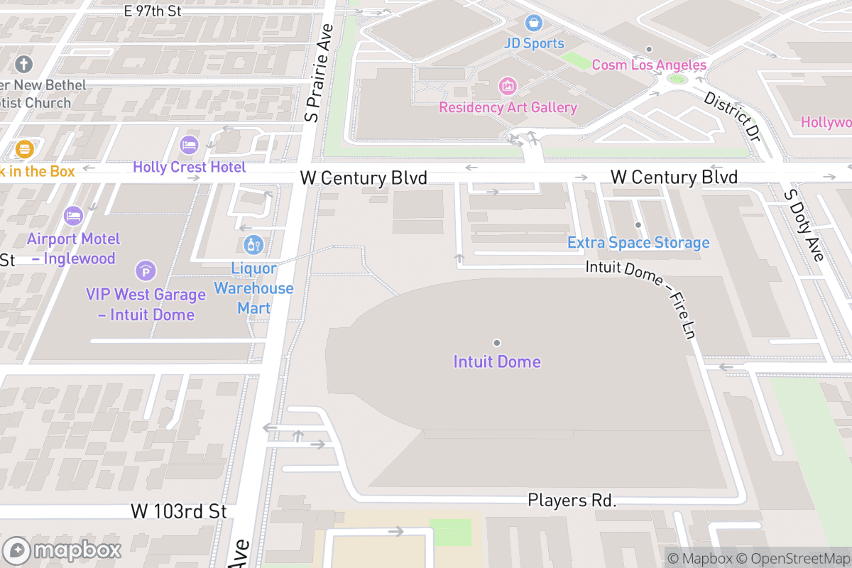 Map of Intuit Dome